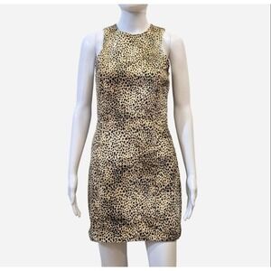 Alexander Wang Cheetah‎ Print Denim Mini Dress - Size 2